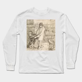 Found - Compositional Study by Dante Gabriel Rossetti Long Sleeve T-Shirt